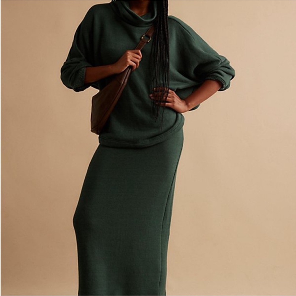 LAST CHANCE | Free People Free-est Miley Green Midi Skirt